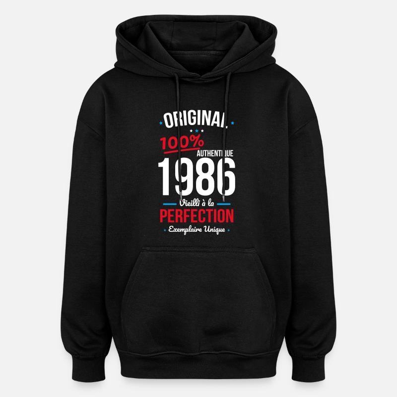 1986 – Original – Unique copy - Oversized Unisex Hoodie - black