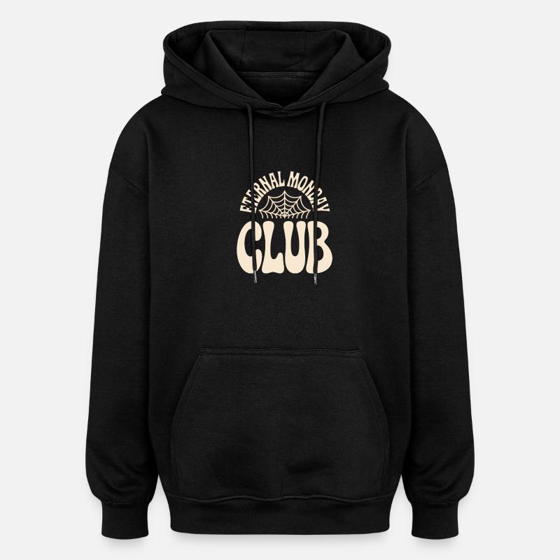 Club de la Lune Éternelle - Sweat à capuche oversize unisexe - noir