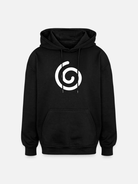 Spiral – Minimalist Symbol Design - Oversized Unisex Hoodie - black