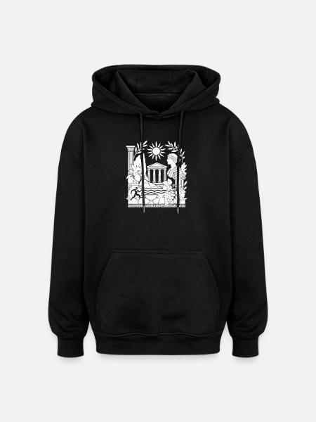 Ancient Greek Mythology - Oversized Unisex Hoodie - black