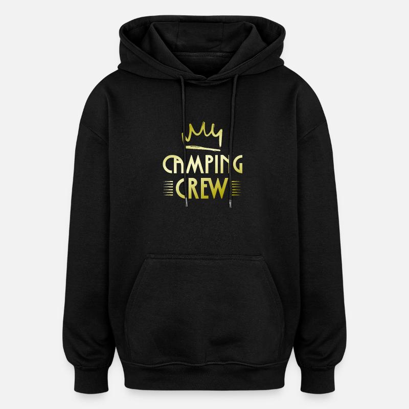 Camping Crew - Oversized Unisex Hoodie - black