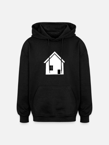 Constructeurs Architecte Maison Maisons Immobilier - Sweat à capuche oversize unisexe - noir