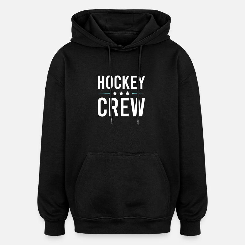 Équipe de hockey - Sweat à capuche oversize unisexe - noir