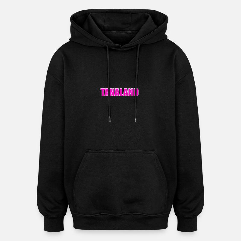 Tanaland - Sweat à capuche oversize unisexe - noir