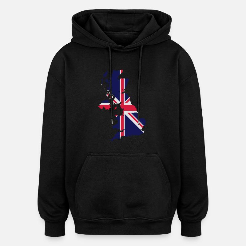Great Britain - Sweat à capuche oversize unisexe - noir