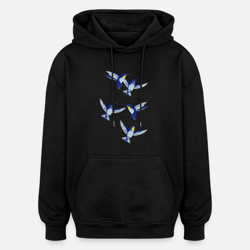colibri - Sweat à capuche oversize unisexe - noir
