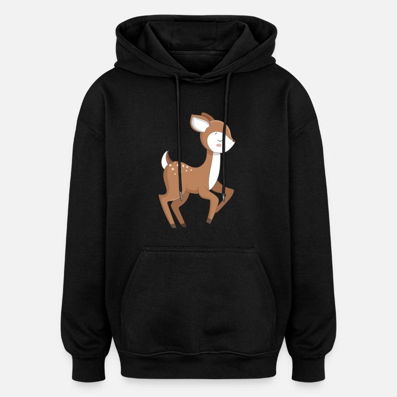 Reh Rehkitz - Sweat à capuche oversize unisexe - noir