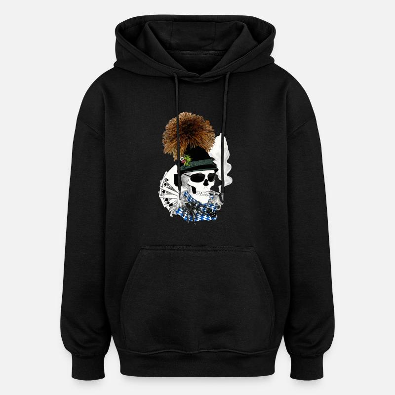 Crâne de Bayern - Sweat à capuche oversize unisexe - noir