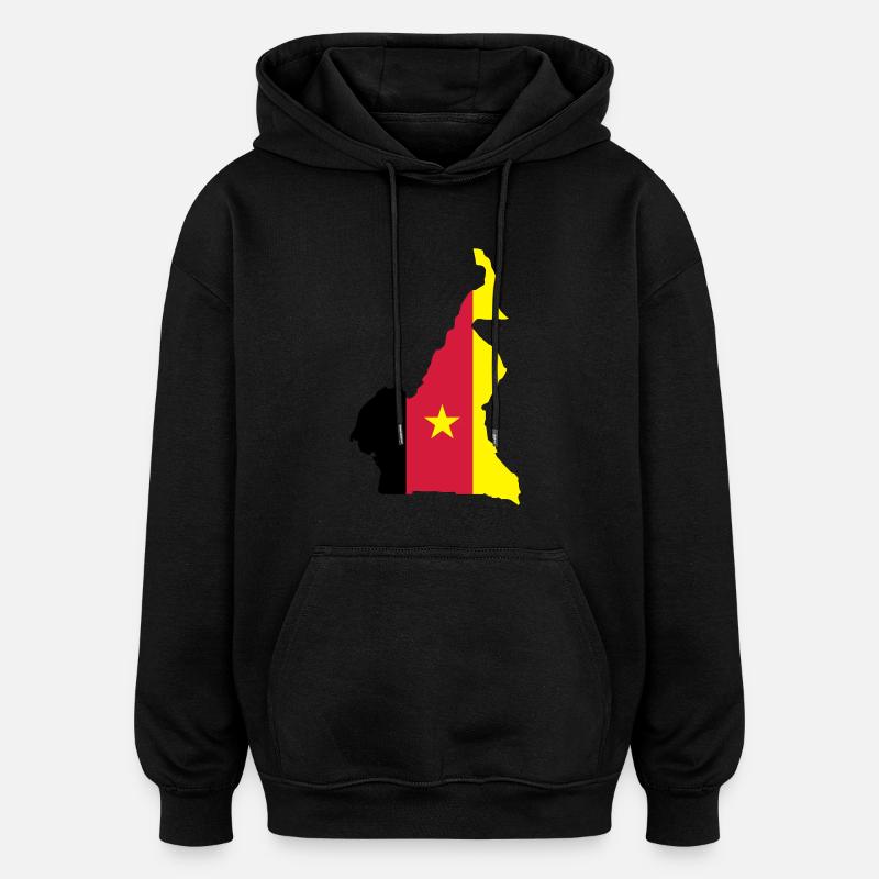 Cameroun - Sweat à capuche oversize unisexe - noir
