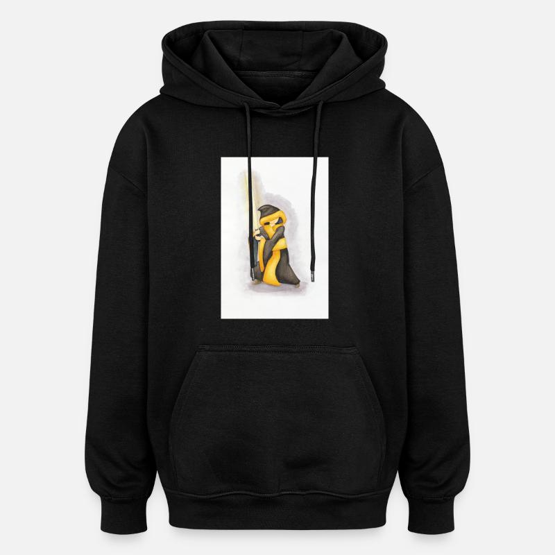 Münchner Kindl mit Lichtschwert - Oversized Unisex Hoodie - Schwarz