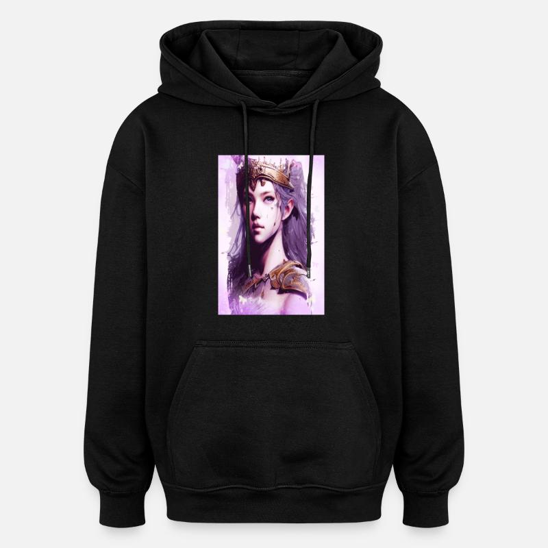 Valkyrie Amazon Warrior Fine Art Affiche - Sweat à capuche oversize unisexe - noir