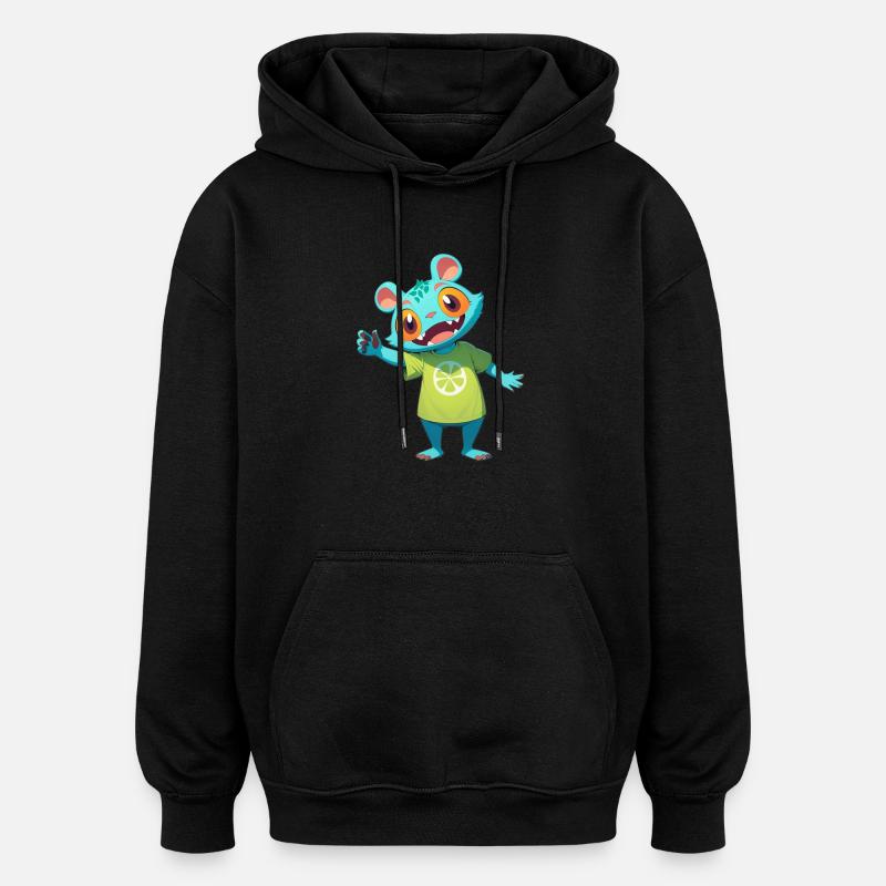 Waldmonster 0790894 - Oversized Unisex Hoodie - Schwarz