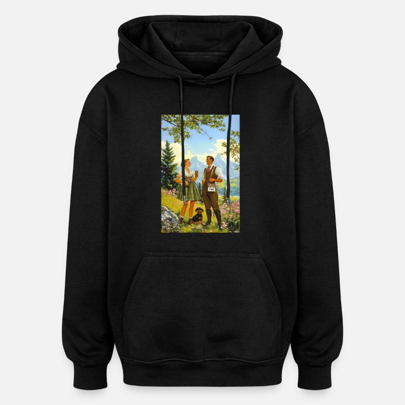 Summit Drinker 2.0 - Oversized Unisex Hoodie - black