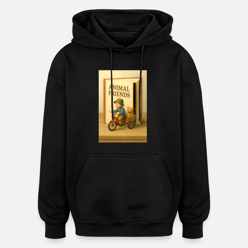 Buch - Kinderbuch - Oversized Unisex Hoodie - Schwarz