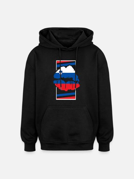 Slovenia - Oversized Unisex Hoodie - black