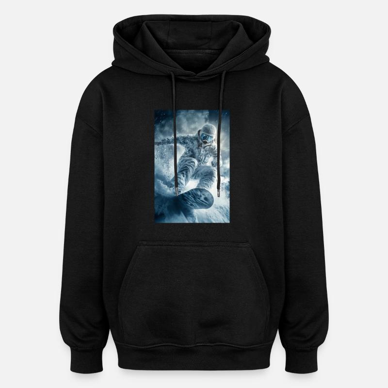 Frozen Thrill Snowboarder - Sweat à capuche oversize unisexe - noir