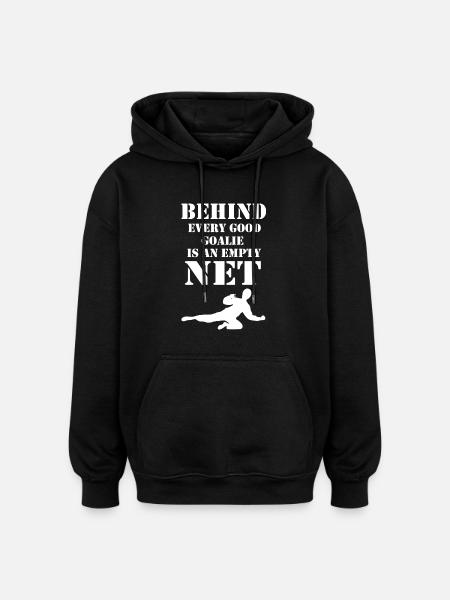 Floorball Goalkeeper - Oversized Unisex Hoodie - Schwarz