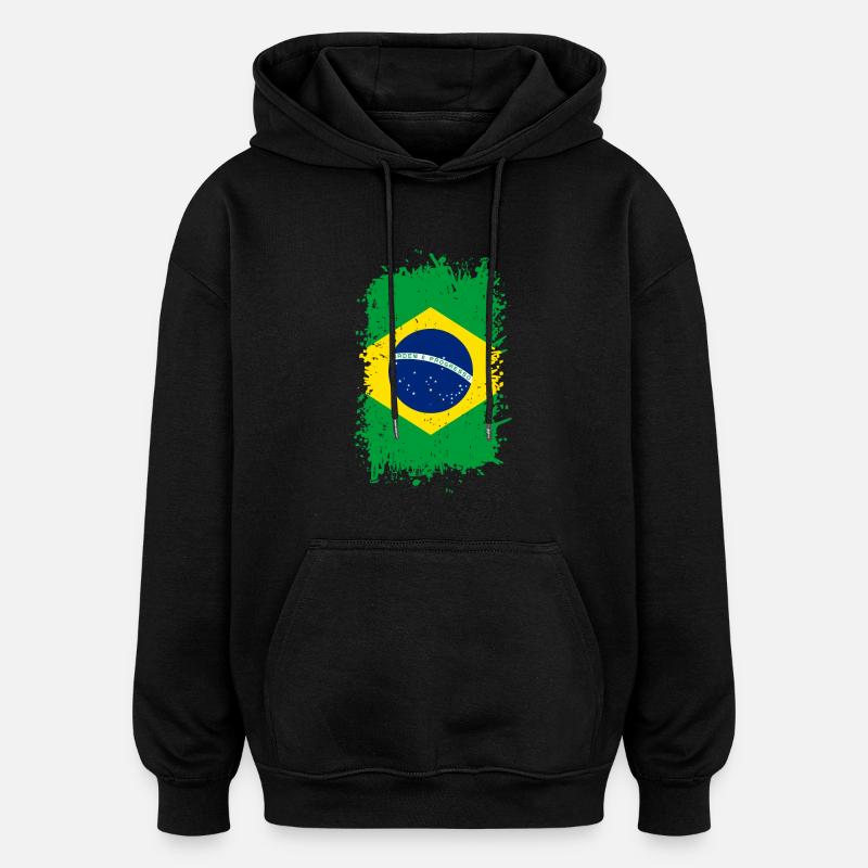 Brasilien - Oversized Unisex Hoodie - Schwarz