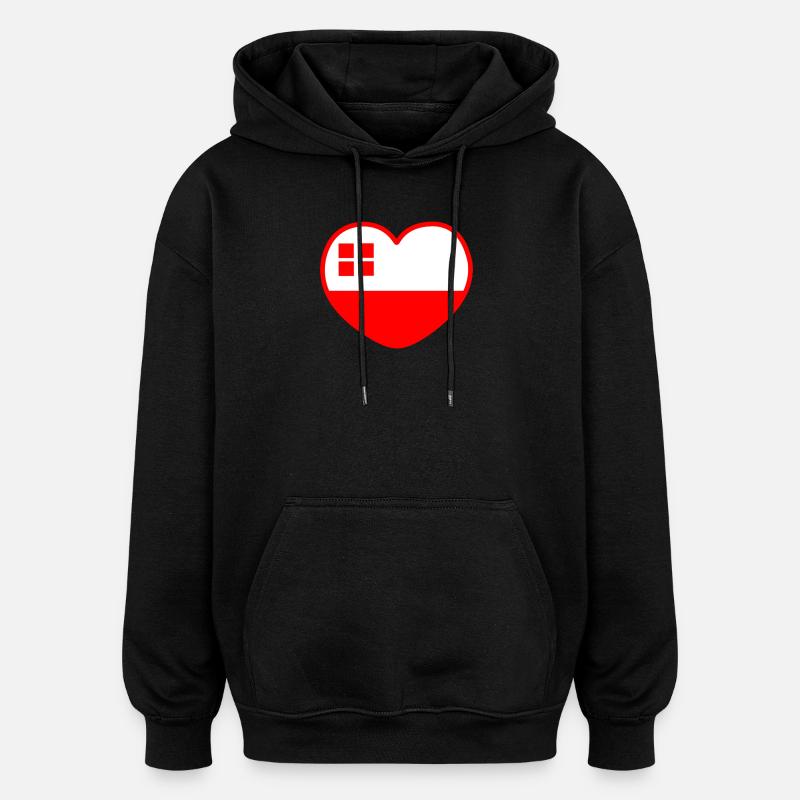 Le cœur du drapeau d’Utrecht Utrecht - Sweat à capuche oversize unisexe - noir