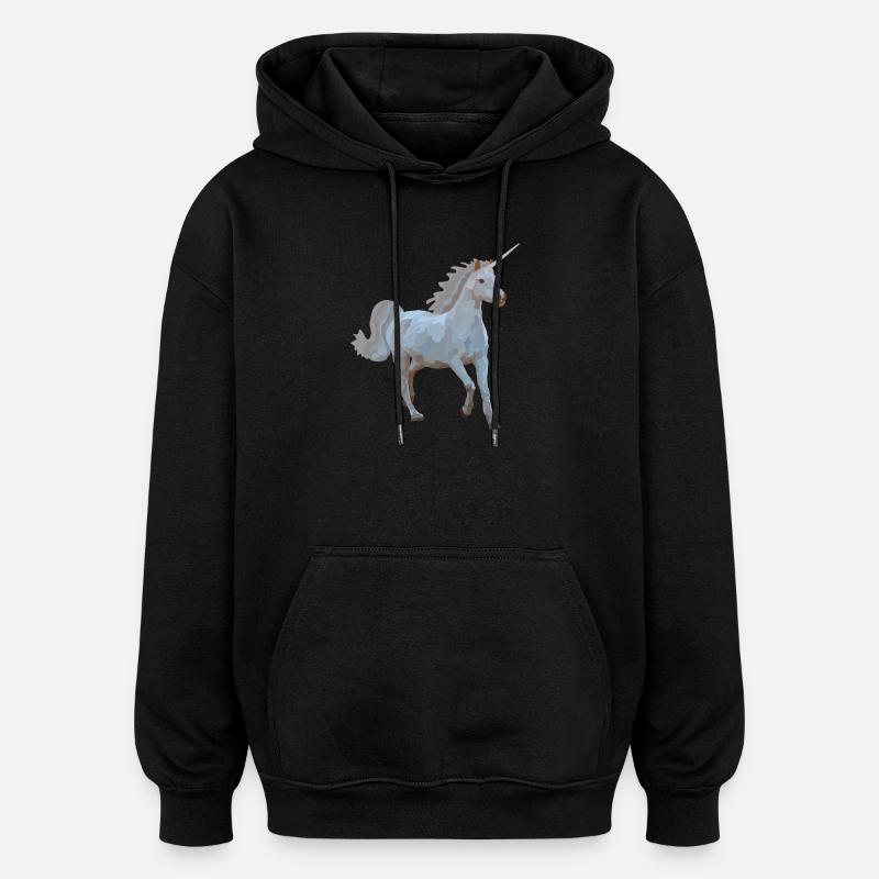 Elron, das Einhorn - Oversized Unisex Hoodie - Schwarz