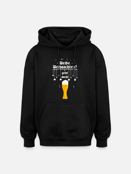 Weiße Weihnachten - Oversized Unisex Hoodie - Schwarz