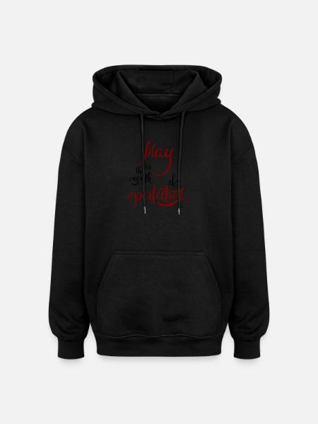 Mai, Mois, Printemps - Sweat à capuche oversize unisexe - noir