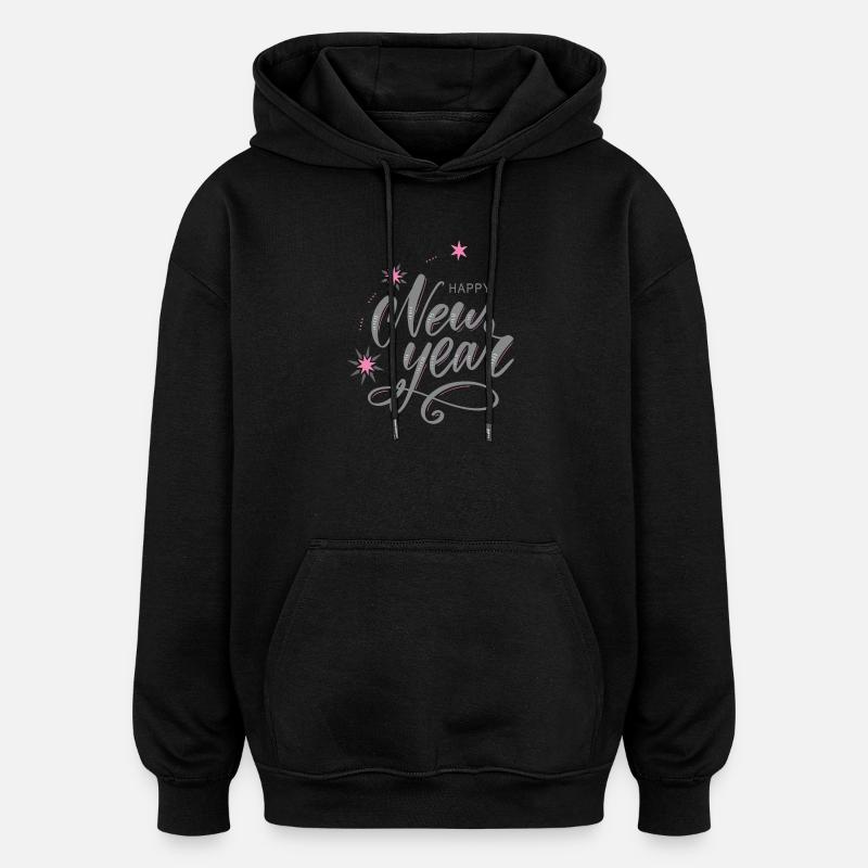 Bonne Année - Sweat à capuche oversize unisexe - noir