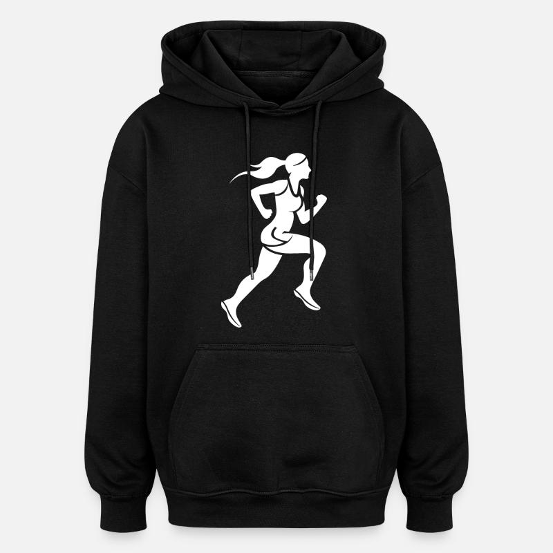 Coureur - Sweat à capuche oversize unisexe - noir