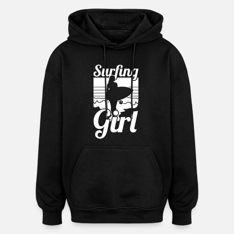 Surfeuse - Sweat à capuche oversize unisexe - noir