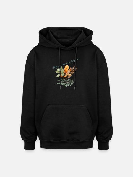 Nature Whisper - Oversized Unisex Hoodie - Schwarz