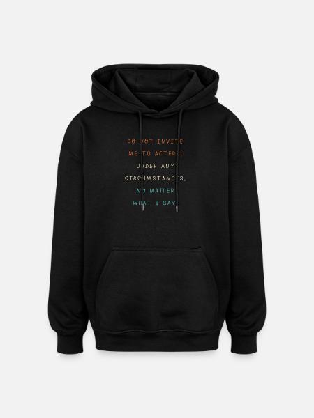 Techno House Electro Festival Hardstyle EDM - Oversized Unisex Hoodie - black