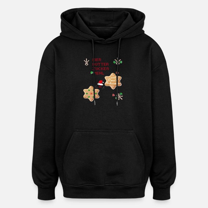 Weihnachtsplätzchen - Oversized Unisex Hoodie - Schwarz