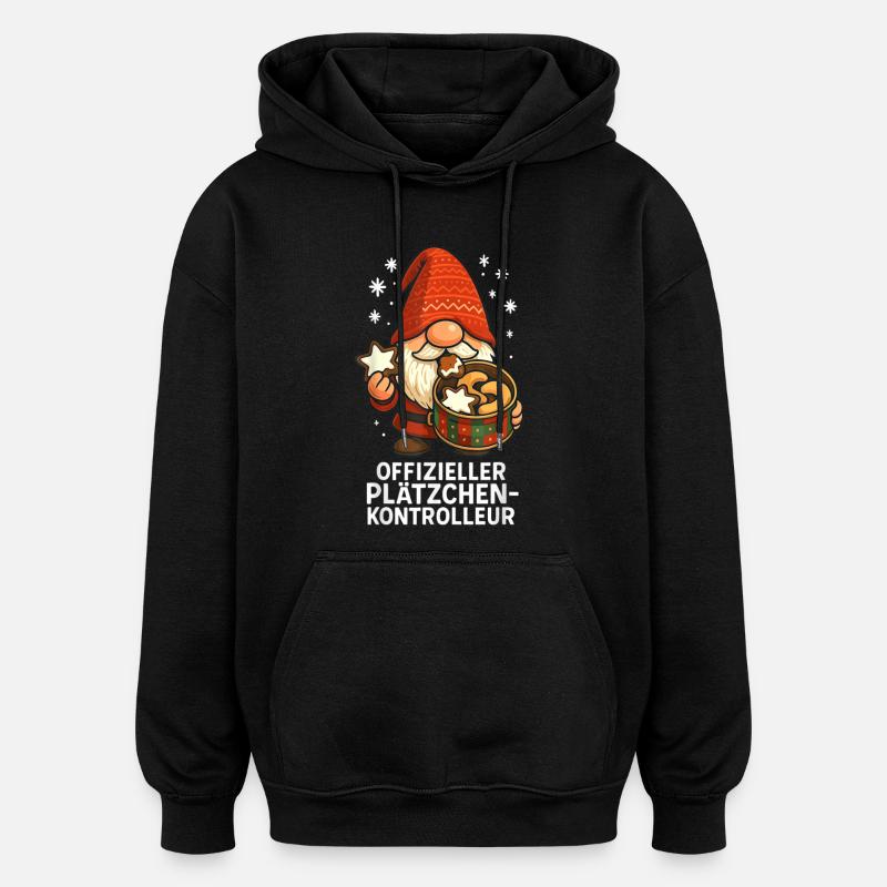 Offizieller Plätzchen-Kontrolleur - Oversized Unisex Hoodie - Schwarz