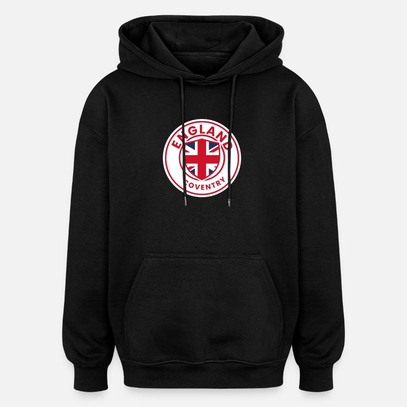 Coventry Shield with Union Jack - Oversized Unisex Hoodie - black