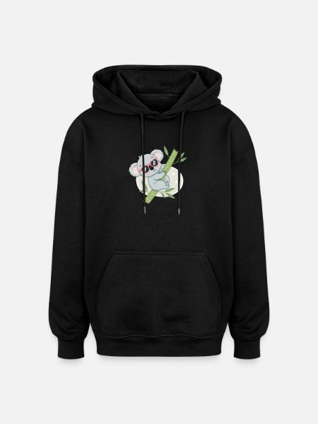 Koala Bamboo Cool Sunglasses - Oversized Unisex Hoodie - black