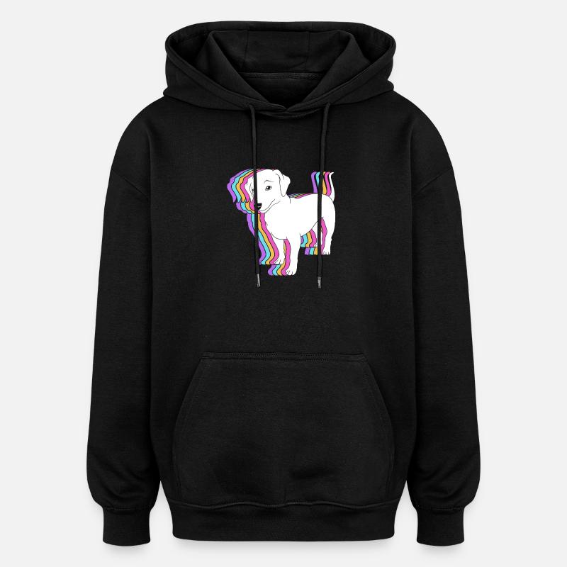 Redbone Coonhound - Sweat à capuche oversize unisexe - noir