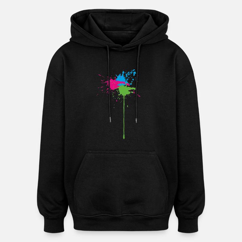 Paintball - Oversized Unisex Hoodie - Schwarz