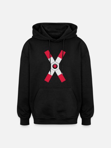 Andreaskreuz Warnlicht - Oversized Unisex Hoodie - Schwarz