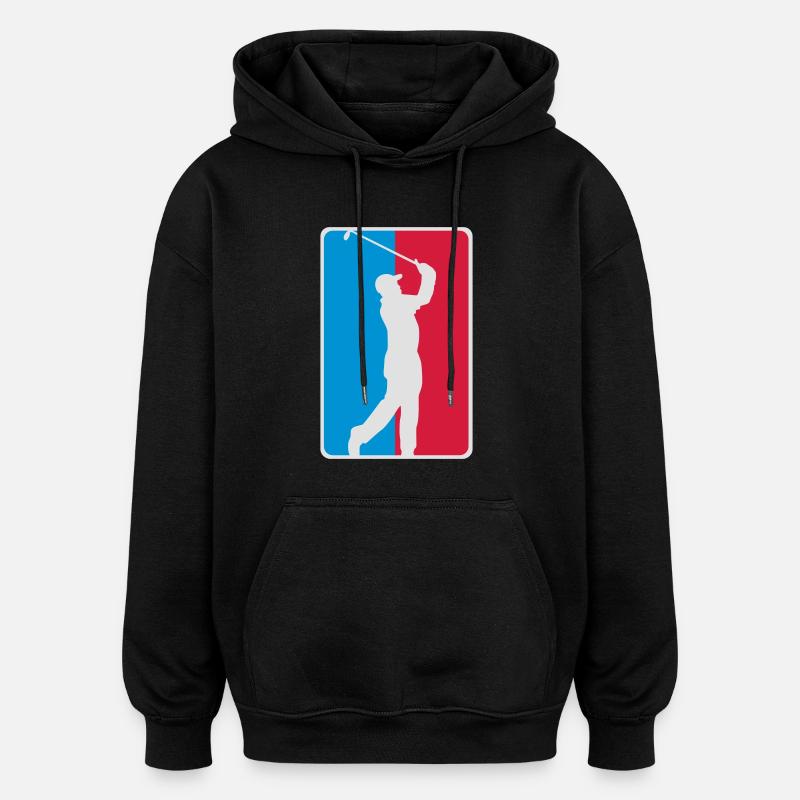 Golf Silhouette Logo - Oversized Unisex Hoodie - Schwarz
