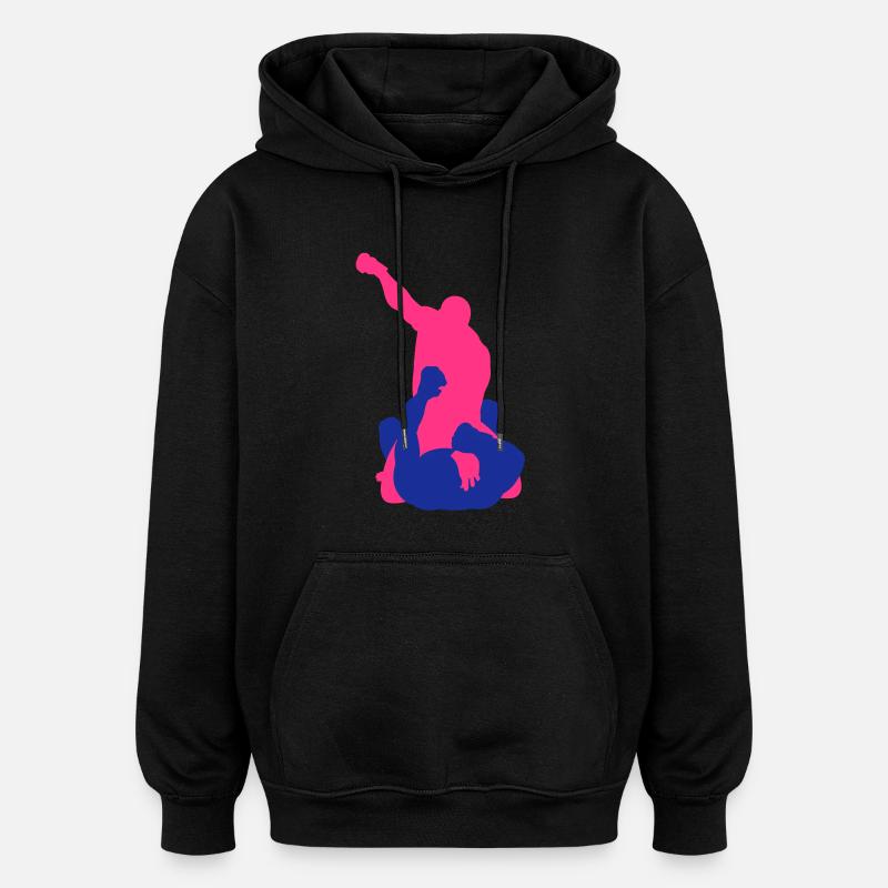 MMA # 6 - Rez-de-n Pound - Sweat à capuche oversize unisexe - noir