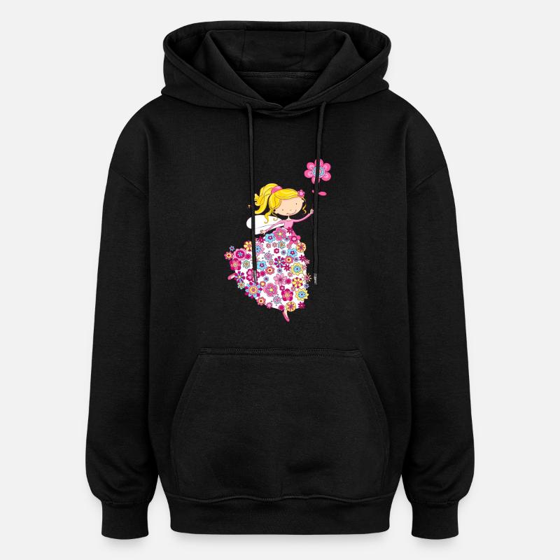Flower Princes - Sweat à capuche oversize unisexe - noir