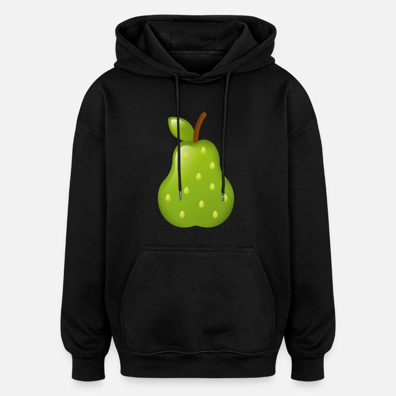 Smiley Pear - Sweat à capuche oversize unisexe - noir