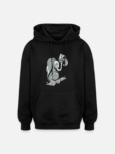 Vulture witty - Oversized Unisex Hoodie - black