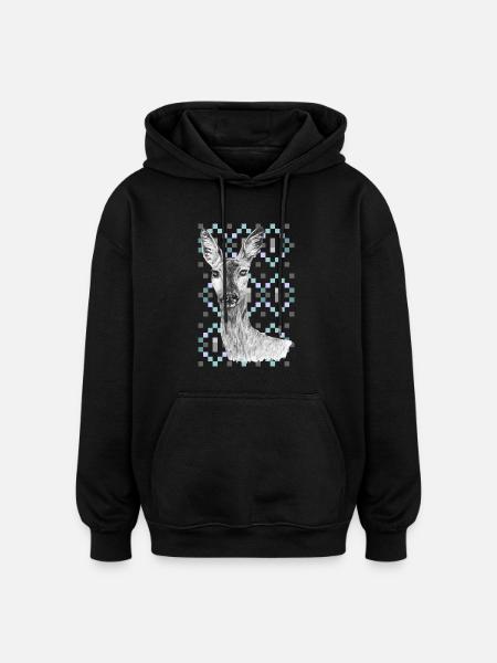Roe - Oversized Unisex Hoodie - black
