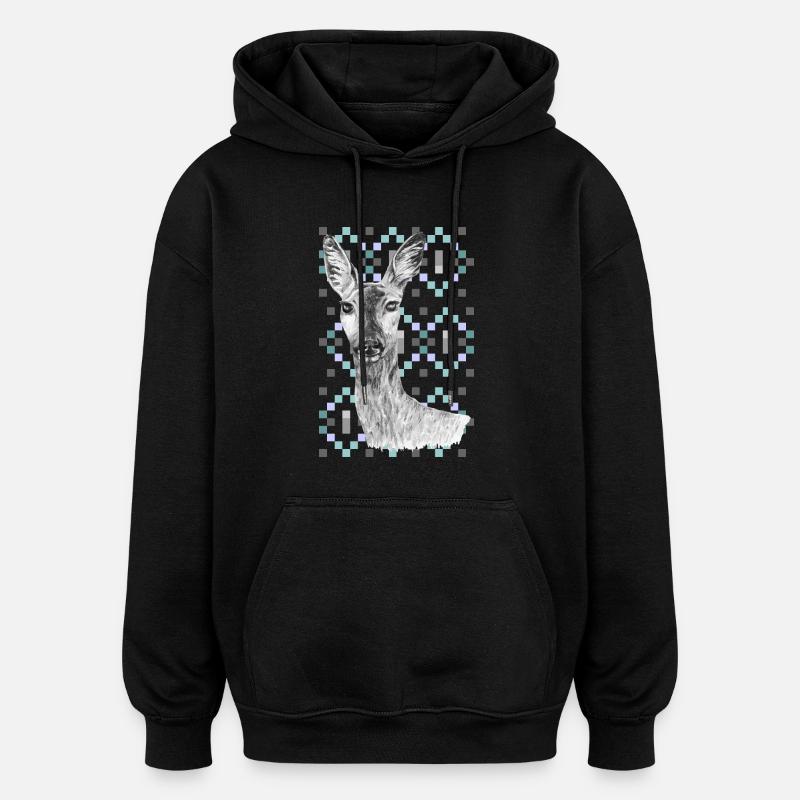 Rogen - Oversized Unisex Hoodie - Schwarz