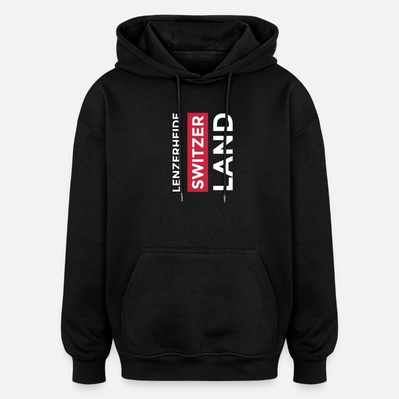 Lenzerheide Souvenir Graubünden Switzerland - Oversized Unisex Hoodie - black