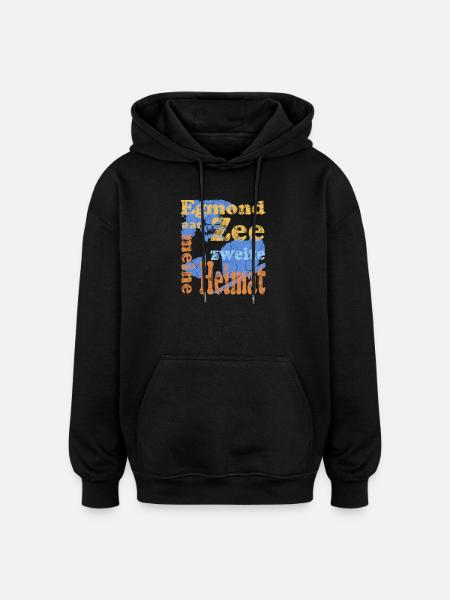 Egmond aan Zee - Oversized Unisex Hoodie - Schwarz