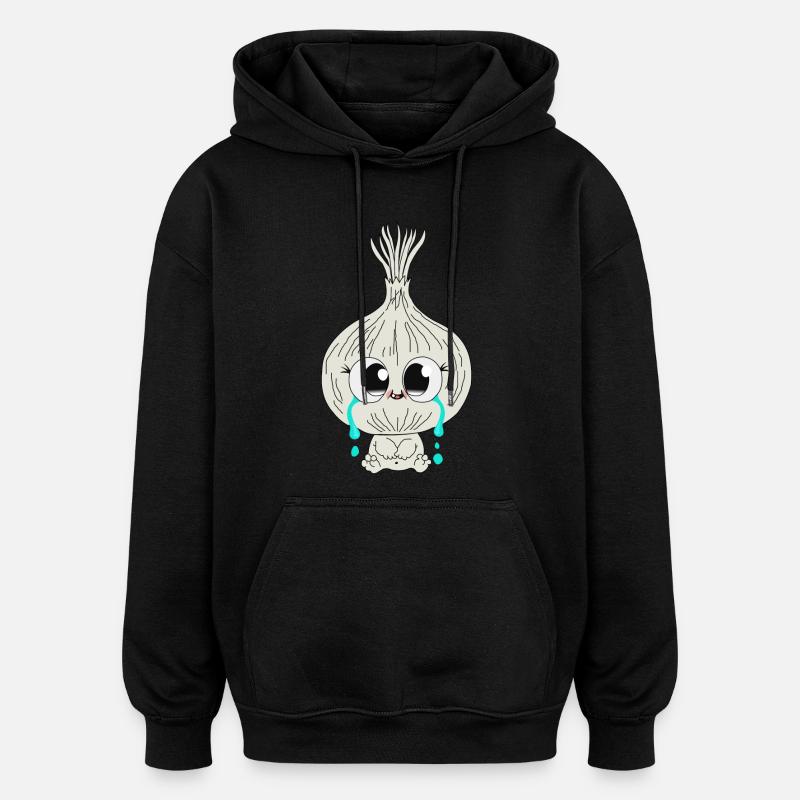 Oignon - Sweat à capuche oversize unisexe - noir