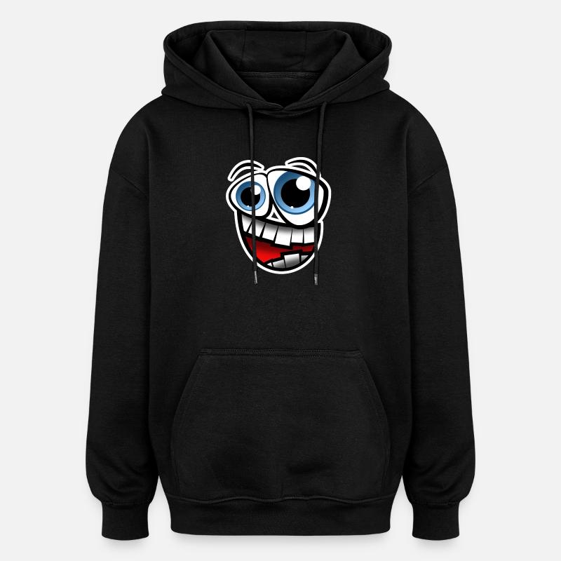 Gesicht Comic - Oversized Unisex Hoodie - Schwarz