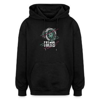 Petrolhead – Motorsport & Tuning Felge Design - Oversized Unisex Hoodie - Schwarz - Vorne - Noah (186cm)